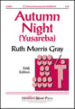 Autumn Night SAB choral sheet music cover